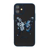 Pokrowiec Kingxbar Butterfly Series z kryszta�ami Swarovskiego niebieski do Apple iPhone 12 Mini