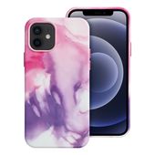 Pokrowiec Leather Mag Cover MagSafe wz�r purple splash do Apple iPhone 12