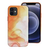 Pokrowiec Leather Mag Cover MagSafe wz�r orange splash do Apple iPhone 12