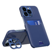 Pokrowiec Leather Stand Case niebieski do Apple iPhone 14 Pro Max