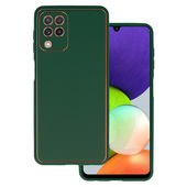 Pokrowiec Luxury Case ciemnozielony do Samsung Galaxy M22 4G
