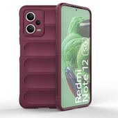 etui matowe Pokrowiec Magic Shield Case burgundowy do Xiaomi Redmi Note 12 5G