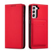 Pokrowiec Magnet Card Case czerwony do Samsung Galaxy S22 Plus