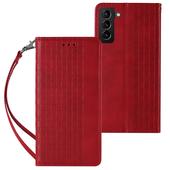 Pokrowiec Magnet Strap Case czerwony do Samsung Galaxy S22 Plus