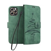 Pokrowiec Pokrowiec Mezzo Book Choinka zielony do Samsung Galaxy S20 FE 5G