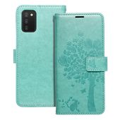 etui ze smycz� Pokrowiec Mezzo Book Drzewo zielony do Samsung Galaxy A03