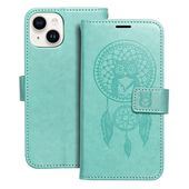 etui ze wzorem Pokrowiec Mezzo Book �apacz Sn�w zielony do Apple iPhone 14