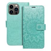 etui podstawka Pokrowiec Mezzo Book Mandala zielony do Apple iPhone 13 Pro