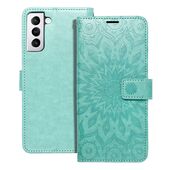 etui ze wzorem Pokrowiec Mezzo Book Mandala zielony do Samsung Galaxy M12