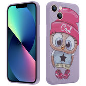 etui  ze wzorem Pokrowiec MX Owl Cool fioletowy do Apple iPhone 11 Pro Max
