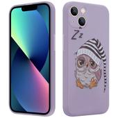 Pokrowiec MX Owl Sleepy fioletowy do Samsung Galaxy S21 FE 5G