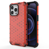 etui  przezroczyste Pokrowiec pancerny Honeycomb czerwony do Apple iPhone 13 Pro