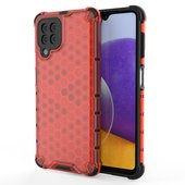 etui  mocne Pokrowiec pancerny Honeycomb czerwony do Samsung A22 4G