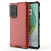 etui silikonowe Pokrowiec pancerny Honeycomb czerwony do Xiaomi Mi 10T