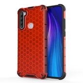 etui pancerne Pokrowiec pancerny Honeycomb czerwony do Xiaomi Redmi Note 8T