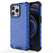 etui  ze wzorem Pokrowiec pancerny Honeycomb niebieski do Apple iPhone 13 Pro