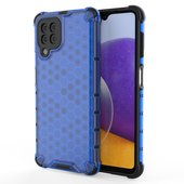 etui  ze wzorem Pokrowiec pancerny Honeycomb niebieski do Samsung Galaxy M22