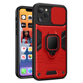 Pokrowiec Pokrowiec pancerny Ring Lens Case czerwony do Apple iPhone SE 2022