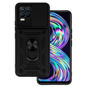 Pokrowiec pancerny Slide Camera Armor Case czarny do Realme 8