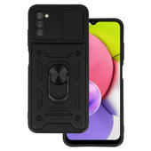 Pokrowiec pancerny Slide Camera Armor Case czarny do Samsung Galaxy A03s
