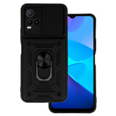 Pokrowiec pancerny Slide Camera Armor Case czarny do Vivo Y21S