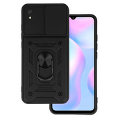 Pokrowiec pancerny Slide Camera Armor Case czarny do Xiaomi Redmi 9A