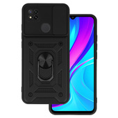 Pokrowiec pancerny Slide Camera Armor Case czarny do Xiaomi Redmi 9C