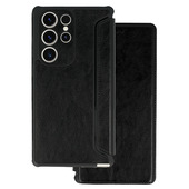 Pokrowiec Razor Leather Book czarny do Samsung Galaxy S25