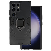 etui uchwyt na palec Pokrowiec Ring Armor Case czarny do Samsung Galaxy S23 Ultra