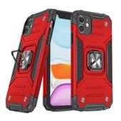 etui uchwyt na palec Pokrowiec Wozinsky Ring Armor pancerny czerwony do Apple iPhone 11