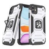 etui uchwyt na palec Pokrowiec Wozinsky Ring Armor pancerny srebrny do Apple iPhone 11