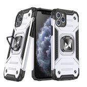 etui uchwyt na palec Pokrowiec Wozinsky Ring Armor pancerny srebrny do Apple iPhone 11 Pro Max