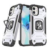 etui uchwyt na palec Pokrowiec Wozinsky Ring Armor pancerny srebrny do Apple iPhone 12 Mini