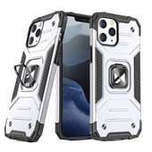 etui uchwyt na palec Pokrowiec Wozinsky Ring Armor pancerny srebrny do Apple iPhone 12 Pro Max