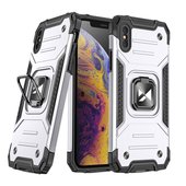 etui uchwyt na palec Pokrowiec Wozinsky Ring Armor pancerny srebrny do Apple iPhone X