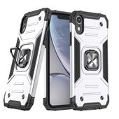etui uchwyt na palec Pokrowiec Wozinsky Ring Armor pancerny srebrny do Apple iPhone XR