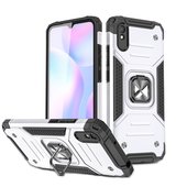 Pokrowiec Wozinsky Ring Armor pancerny srebrny do Xiaomi Redmi 9A