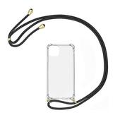 Pokrowiec Pokrowiec Rope Case ze sznurkiem czarny do Apple iPhone 12 Pro Max (6.7 cali)