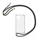 Pokrowiec Rope Case ze sznurkiem czarny do Apple iPhone 12 Pro Max (6.7 cali)