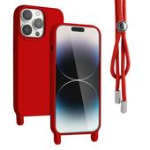 Pokrowiec Rope Case ze sznurkiem czerwony do Apple iPhone 15