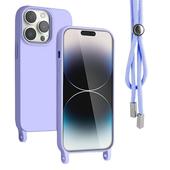 Pokrowiec Rope Case ze sznurkiem fioletowy do Apple iPhone 15 Pro Max