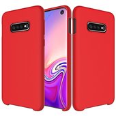 Pokrowiec Silicone Case czerwony do Samsung Galaxy S10