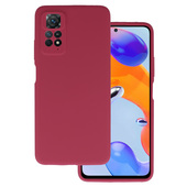 Pokrowiec Silicone Lite Case bordowy do Xiaomi Redmi Note 11 Pro 5G