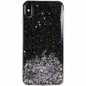 Pokrowiec silikonowy Glitter z brokatem czarny do Samsung Galaxy A12