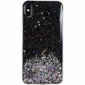 Pokrowiec silikonowy Glitter z brokatem czarny do Samsung Galaxy A20e