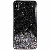 Pokrowiec silikonowy Glitter z brokatem czarny do Xiaomi Redmi Note 8 Pro