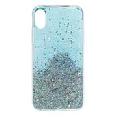 Pokrowiec silikonowy Glitter z brokatem niebieski do Samsung Galaxy A30