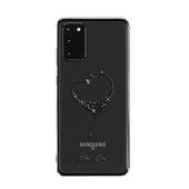 Pokrowiec Pokrowiec silikonowy Kingxbar Wish Series z krysztaami Swarovskiego czarny do Samsung Galaxy S20