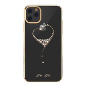 Pokrowiec silikonowy Kingxbar Wish Series z kryszta�ami Swarovskiego z�oty do Apple iPhone 11 Pro Max