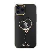 Pokrowiec silikonowy Kingxbar Wish Series z kryszta�ami Swarovskiego z�oty do Apple iPhone 12 Pro